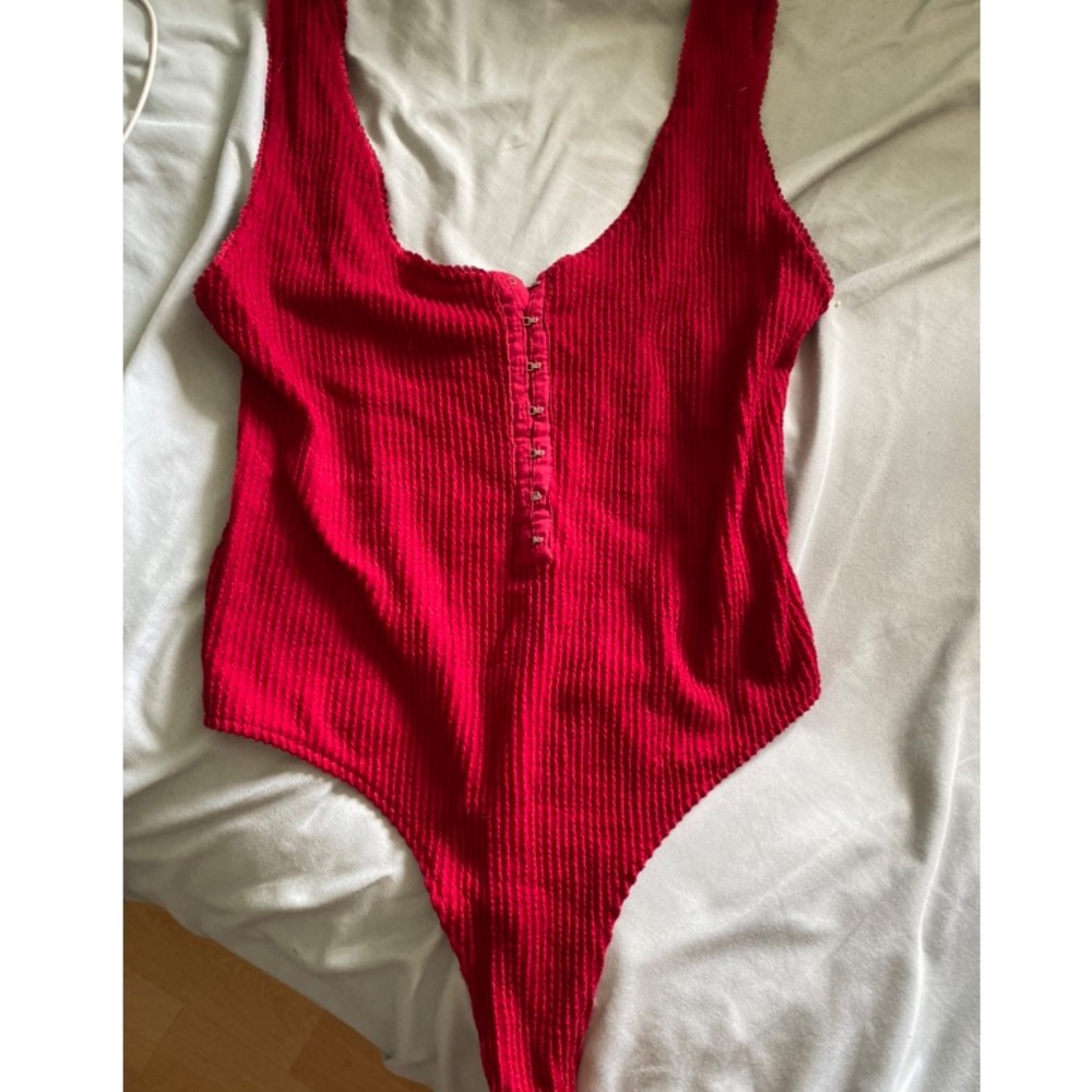 Red bodysuit